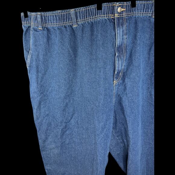 Harbor Bay Women’s Plus 6X Blue Denim Jeans Elastic Waist Straight Leg NWT - Picture 11 of 16